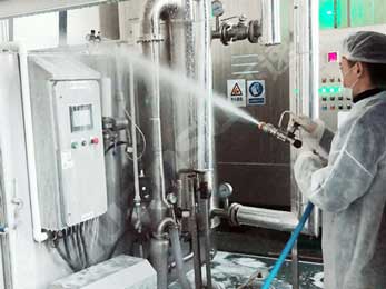 環(huán)速鮮食冷卻機-清洗過程圖